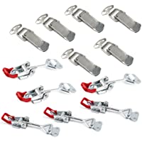 Palanca de Pestillo 12 Pcs Acero Inoxidable con Muelle Cerradura Palanca Corchete Traba Hebilla Ajustable Cierre de…
